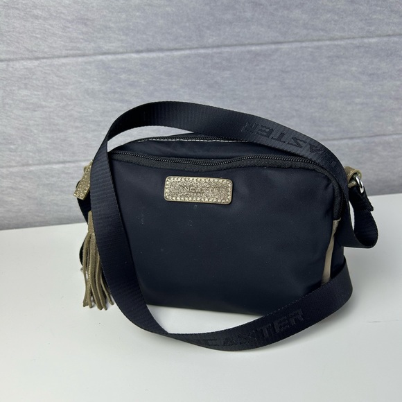 Lancaster Handbags - LANCASTER PARIS Pompon Nylon with Leather Trim Crossbody